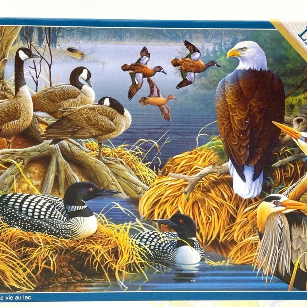 Audubon Lake Life 1000 Piece Jigsaw Puzzle 19.25X26.75 Linen MasterPieces MINT